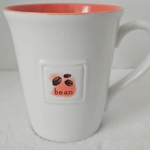 Starbucks | Dining | Starbucks Vintage 206 Vibrant Coral Coffee Tea Bean Mug  | Poshmark